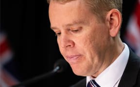 Chris Hipkins speaks in June 2023.