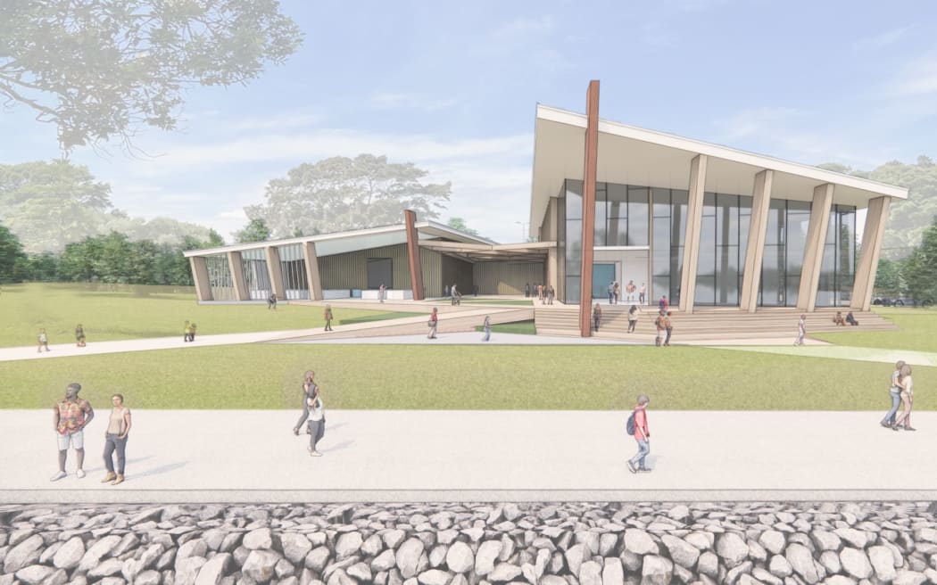 An artist's impression of the New Zealand Institute for Marine Futures that will be built at Tauranga’s Sulphur Point.