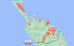 Power outages in Northland as of 6.30pm on 20 June 2024.