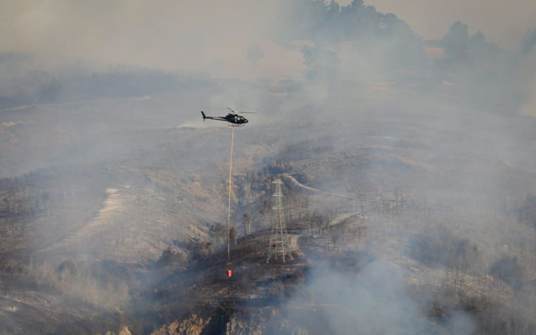 The Port Hills fire on 14 February 2024.