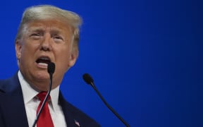 US President Donald Trump addresses the World Economic Forum in Davos, on January 21, 2020.