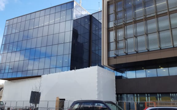 The southwest corner of the precinct which is believed to house the youth court.