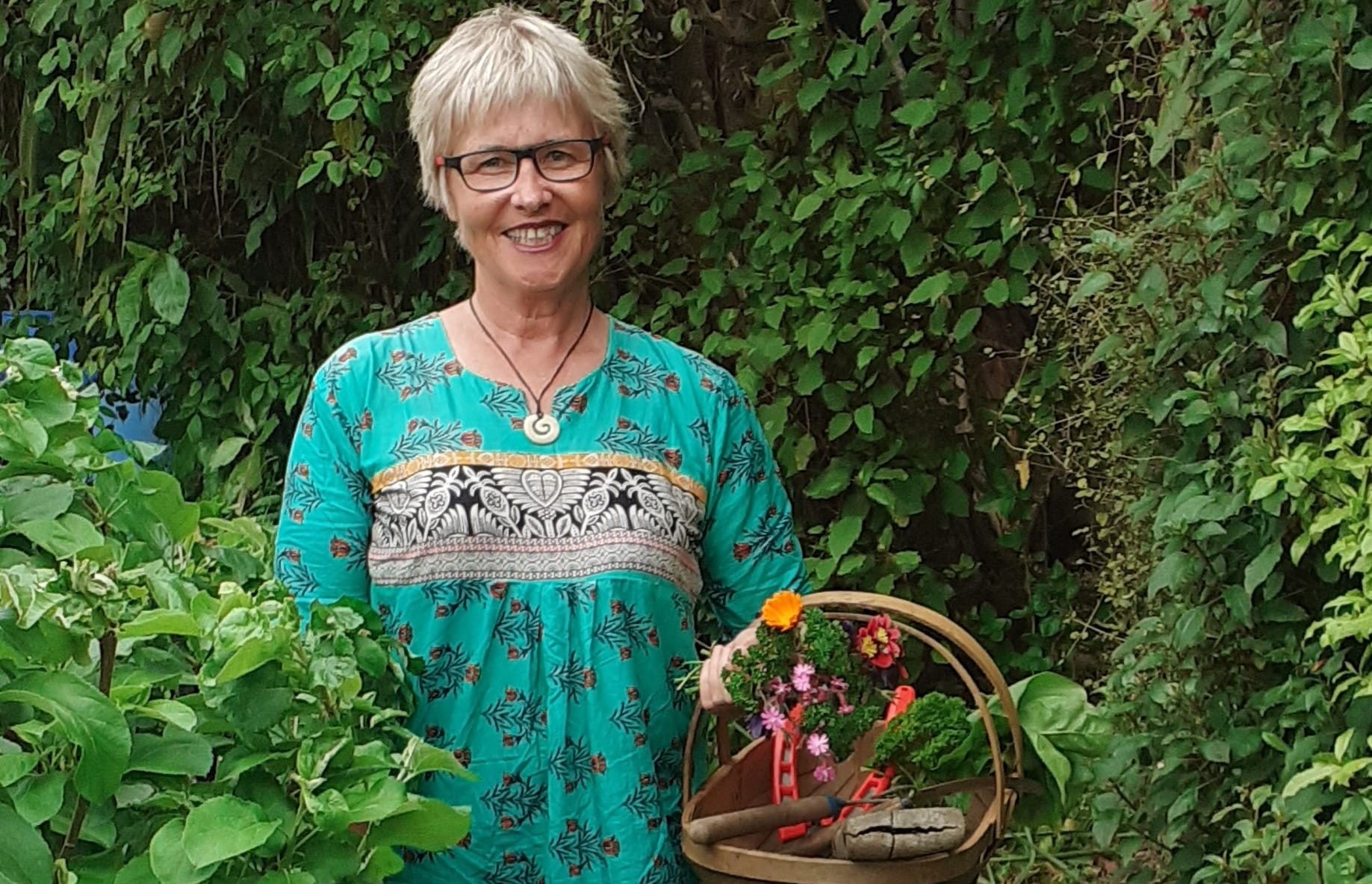Diana Noonan in her garden