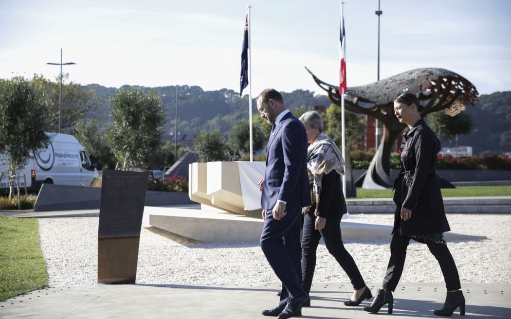 Minister for Justice Andrew Little at Pukeahu National War Memorial Park in Wellington.