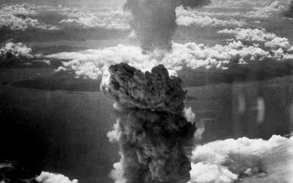 The mushroom cloud of the atomic bombing of the Japanese city of Nagasaki on August 9, 1945 rose some 11 mi (18 km) above the bomb's hypocenter.