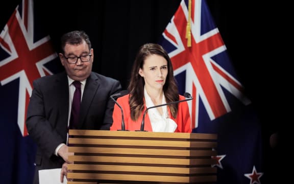 Finance Minister Grant Robertson and PM Jacinda Ardern unveiling the plan to help first-home buyers.