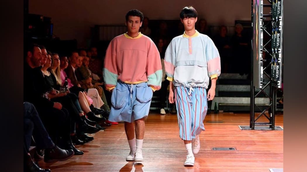 Ina Malama's Unfiltered Man collection as seen on models showcasing it for a fashion show.