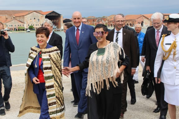 Lisa Reihana and Governor General Dame Patsy Reddy