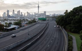 Auckland on the morning of 26 March, on the first day of the nationwide Covid-19 lockdown.
