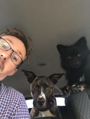 Asher Boote and his road trip buddies