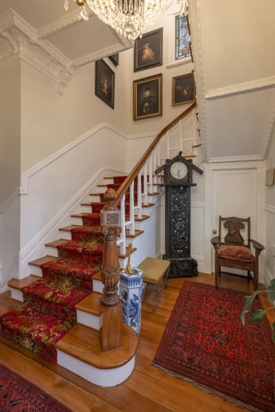 The stair case at Te Hemo was one of the first parts of the house built.