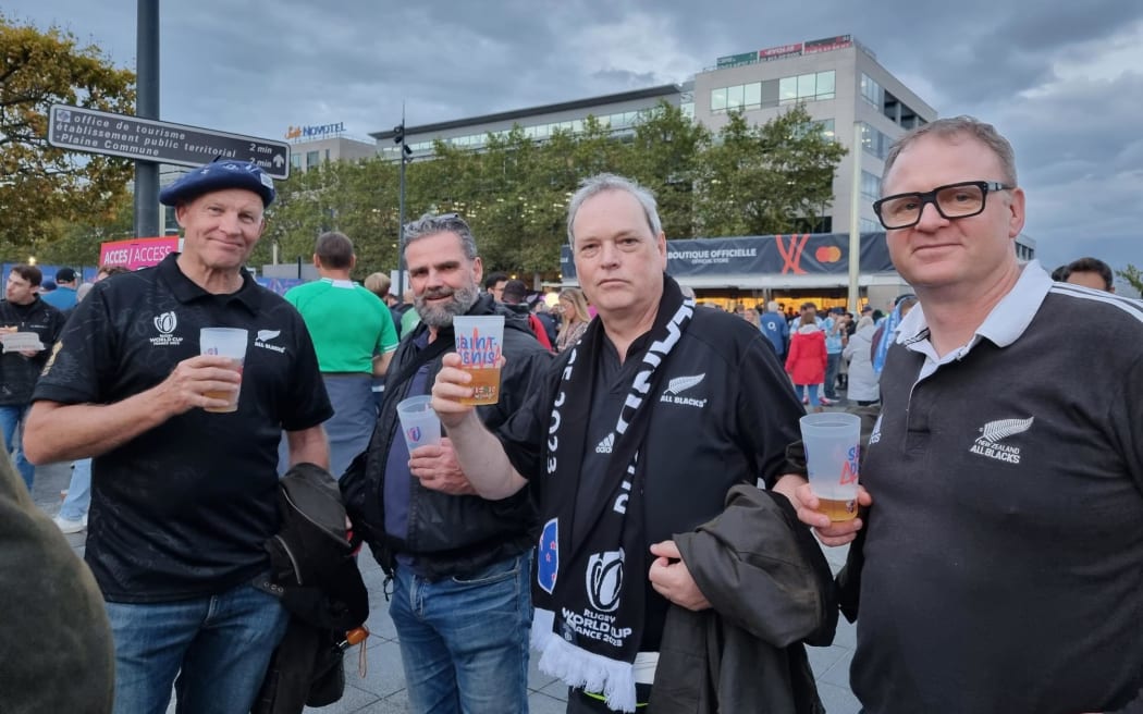 Fans at the Rugby World Cup 2023 in France ahead of the All Blacks vs Argentina game on 21 October.