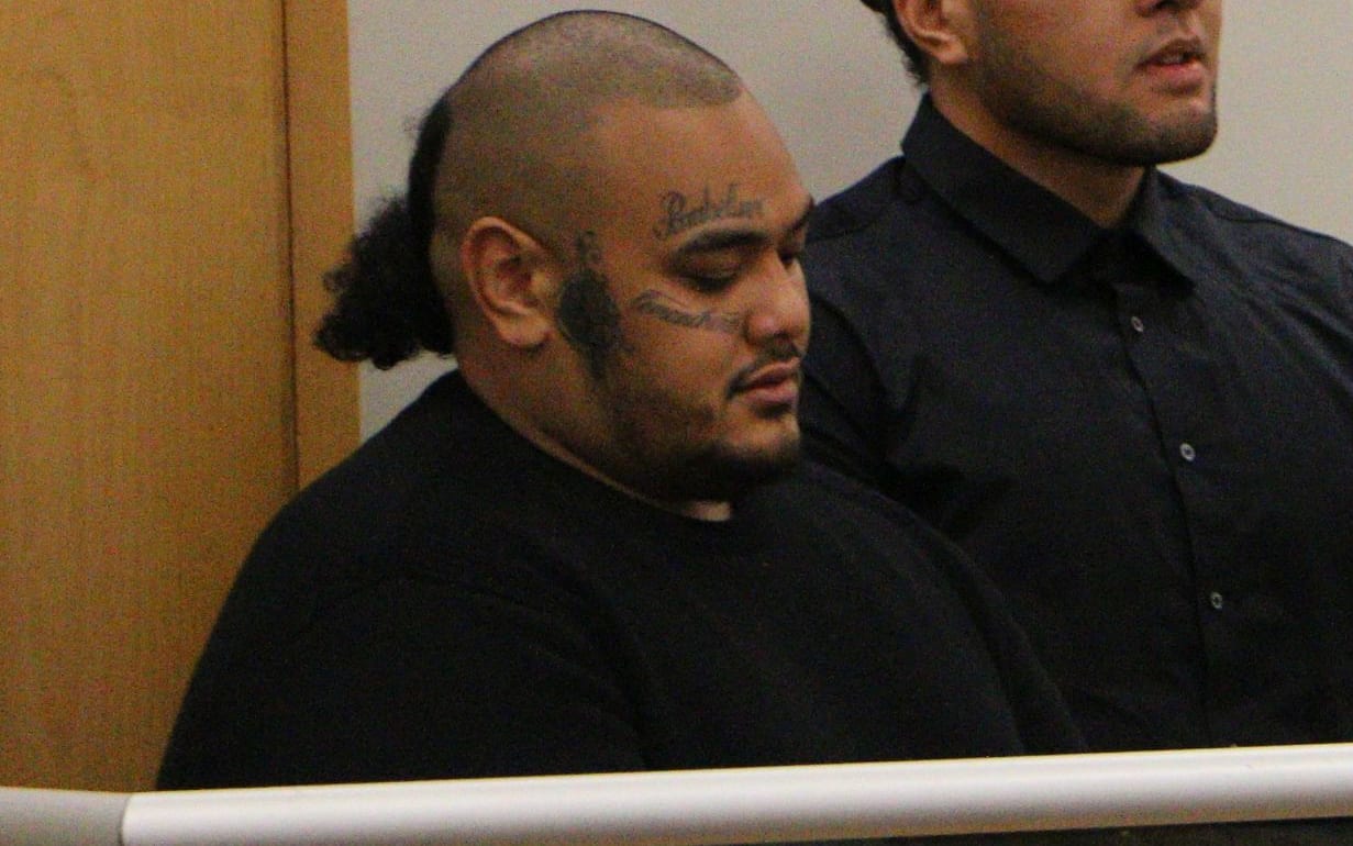 (from left) Jarome Fonua, Tyson Daniels, Pasilika Naufahu, Connor Clausen appear in the Auckland district Court.