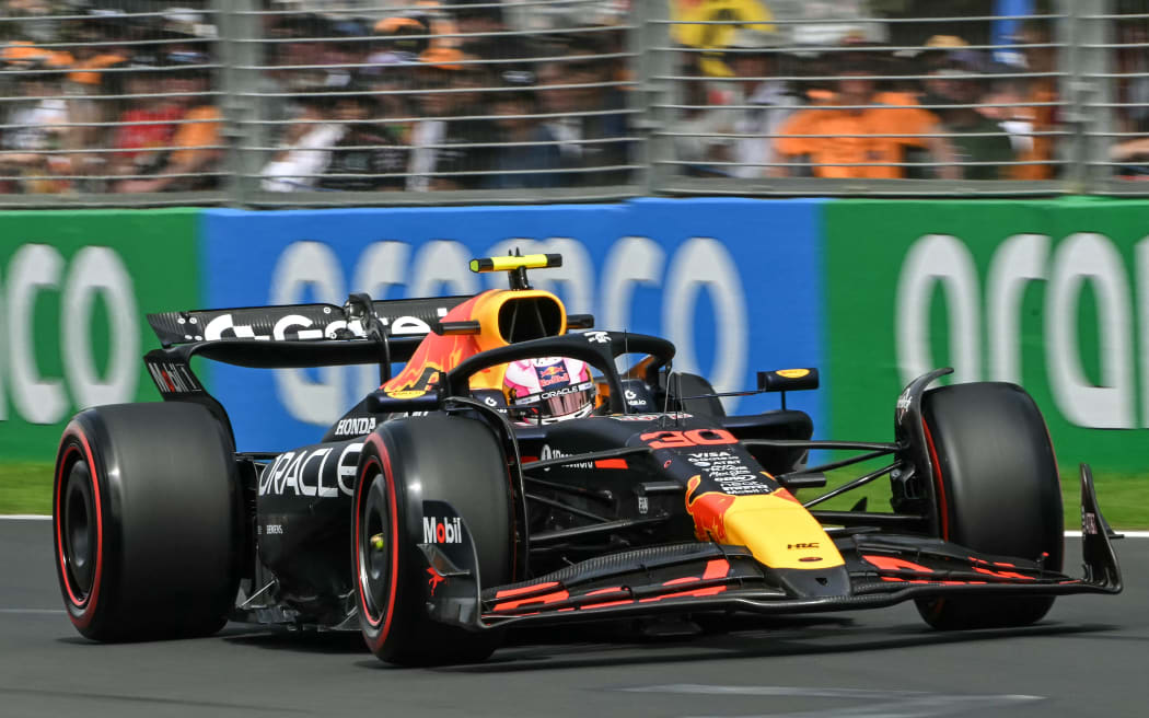 Red Bull Racing's New Zealand driver Liam Lawson drives during the third practice session of the Formula One Australian Grand Prix at the Albert Park Circuit in Melbourne on March 15, 2025. (Photo by Paul Crock / AFP) / -- IMAGE RESTRICTED TO EDITORIAL USE - STRICTLY NO COMMERCIAL USE --