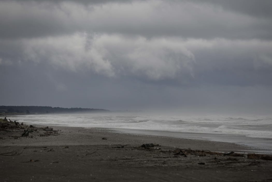 West Coast storm. Wind cone showing signs of wind picking up in the area.