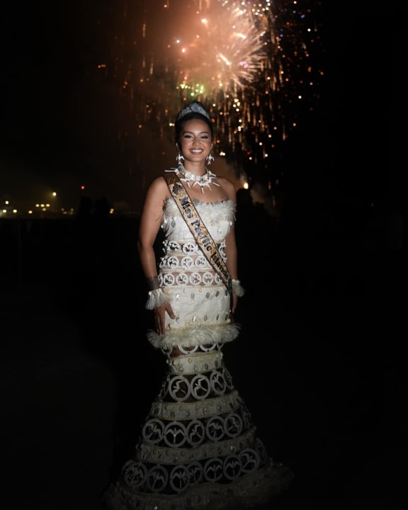 The newly crowned Miss Pacific Islands 2024, Moemoana Schwenke.