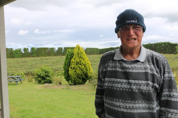 Homman Tapsell at his home overlooking Otama Marere Orchards