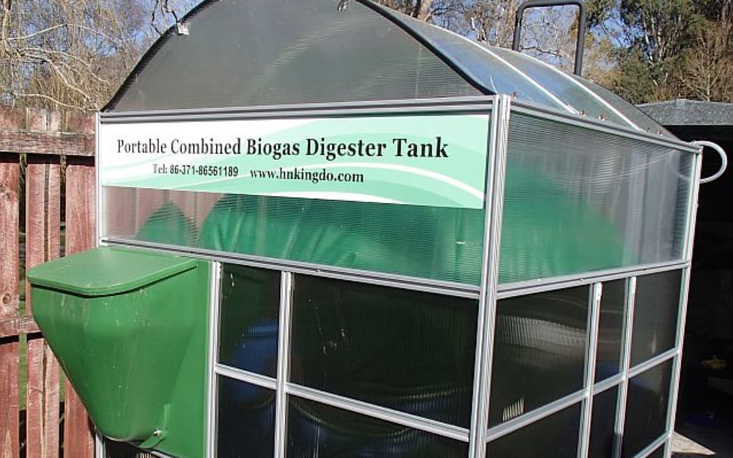 Kaika Energy's urban biodigestor is housed in a heated greenhouse.