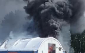 A fire in the Upper Hutt suburb of Trentham.