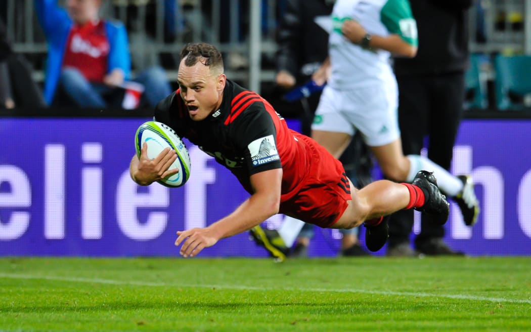 Israel Dagg scores a try in his Super Rugby return against the Jaguares.