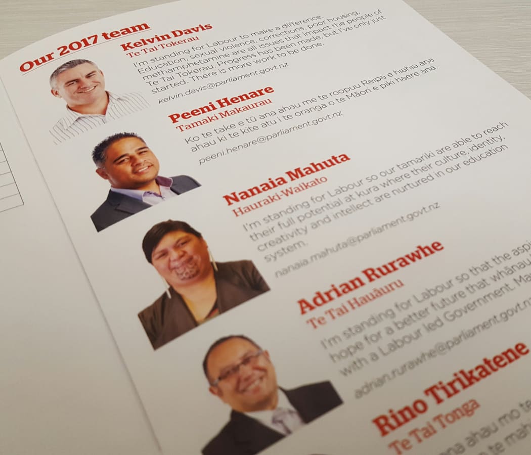 Labour's Māori MPs featured first in the list of the 2017 caucus team in the party's congress booklet.
