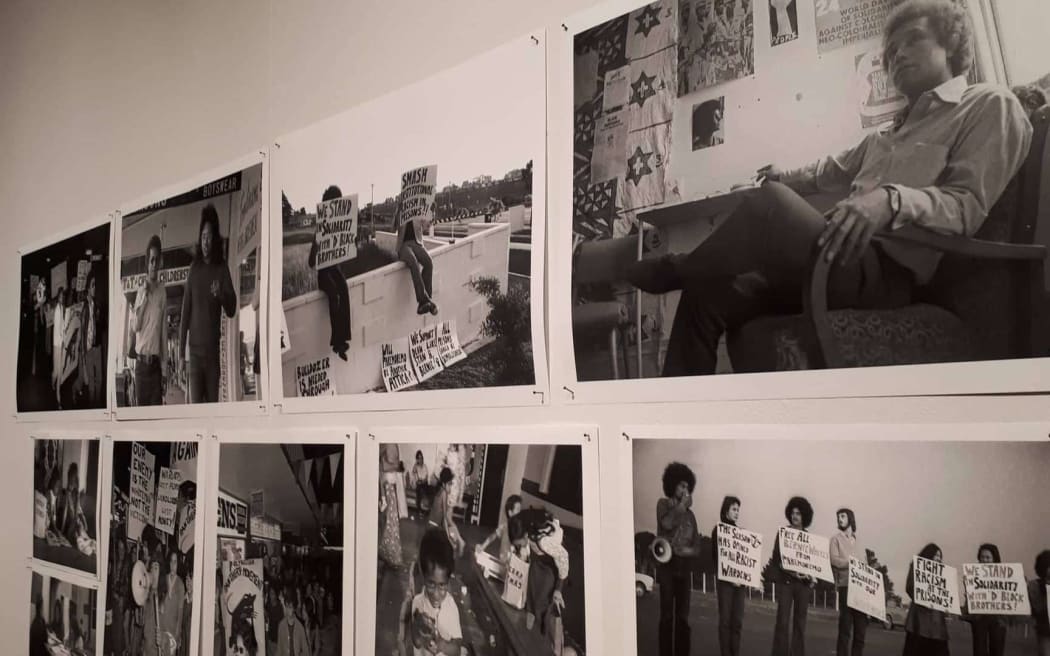 A selection of images from the 1970s, the era of the dawn raids, by photographer John Miller, as part of the exhibition.