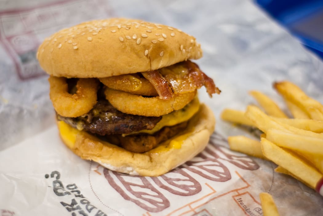 burger and fries