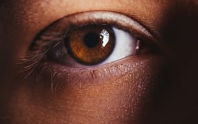 A close up of a pretty brown eye.
