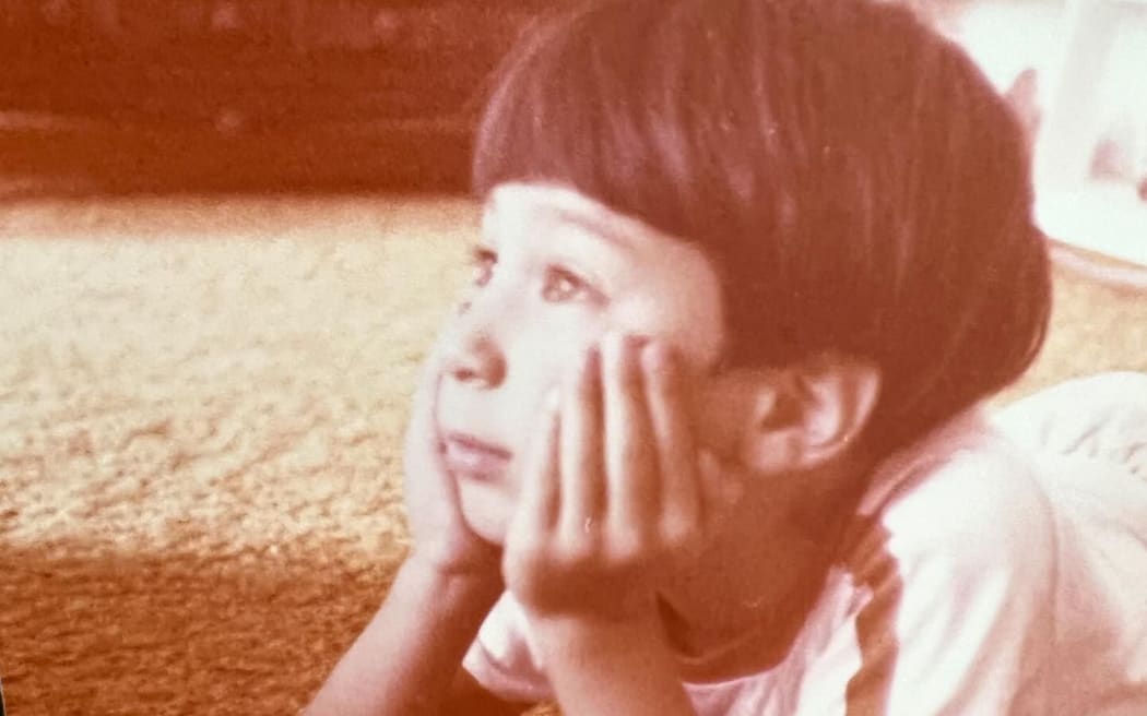 Japanese-Kiwi musician Mark de Clive-Lowe as a child.