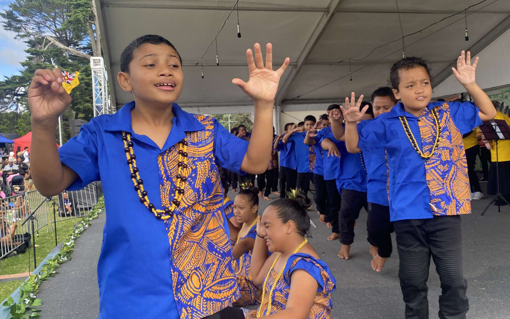 Niue Primary School students perform with pride at the ASB Polyfest.