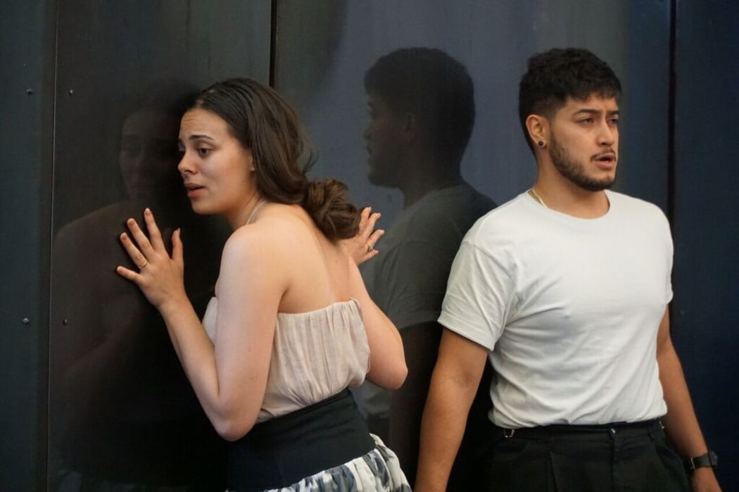 Madison Nanoa and Filipe Manu in rehearsal for Bellini’s Romeo & Juliet for Opera Factory