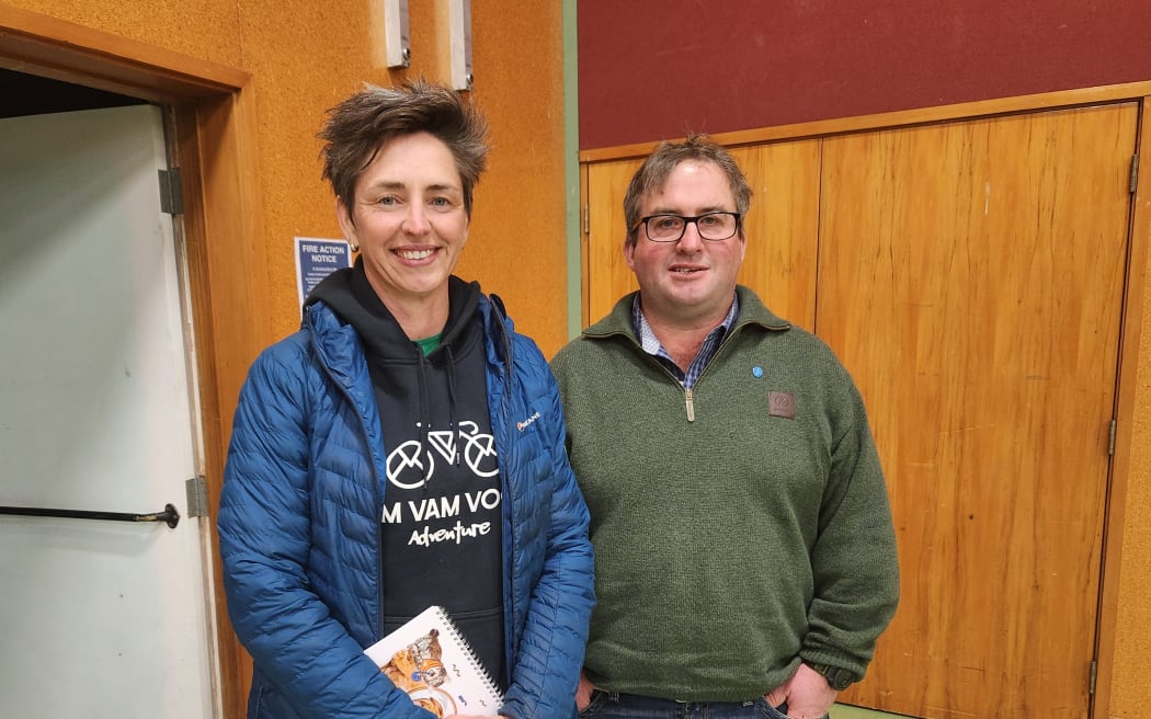 Culverden locals Annabel Harris (L) and Adam Williamson.