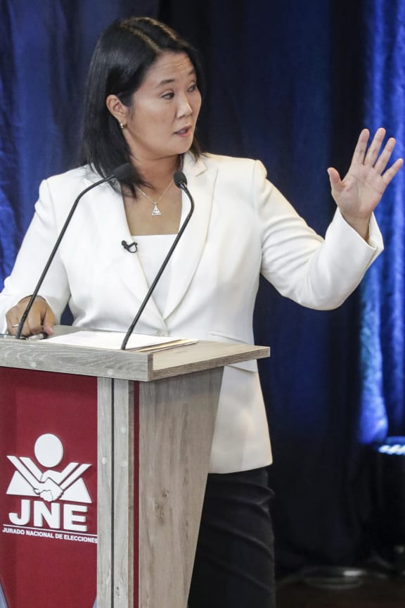 Peruvian presidential candidate, right-winger Keiko Fujimori.
