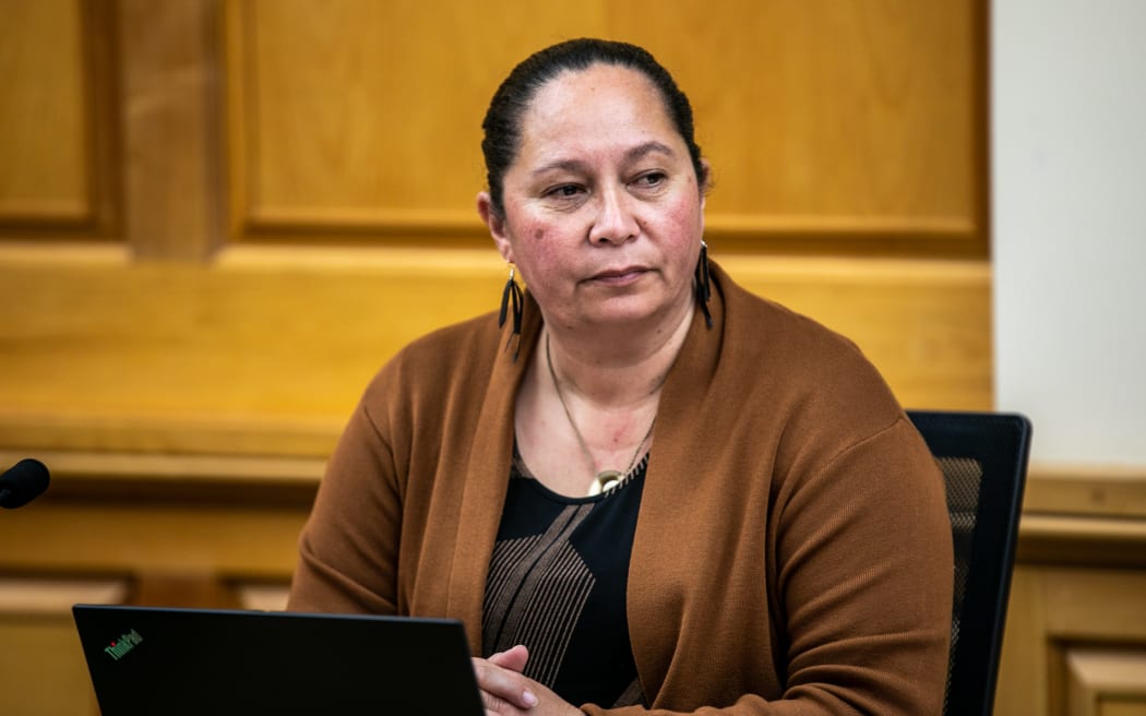 ACT MP Nicole McKee sits on the Justice Committee in an estimates hearing for the Minister for Courts Aupito William Sio