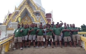 The Guam men's rugby team in Thailand for the Asian Rugby Championship Division Two tournament.
