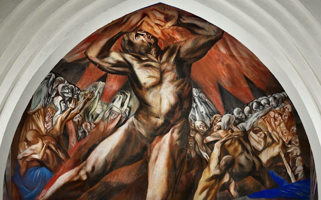 Mexican painter José Clemente Orozco's mural of the ancient myth of Prometheus.