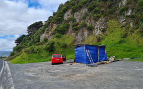 Protesters have been camped at Miramar Peninsula for more than a month, since the Parliament protest ended.