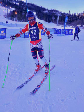 Kasete Naufahu Skeen is competing in his second Alpine World Ski Championships.