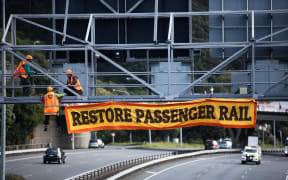Protest on Wellington's motorway
