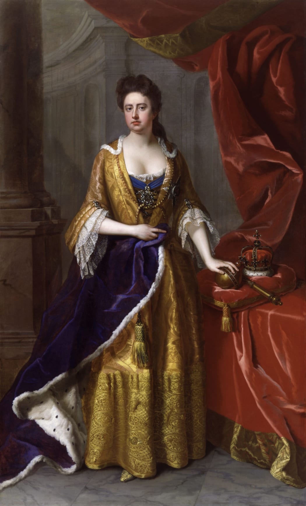 Portrait of Anne of Great Britain (1665-1714) by Michael Dahl; painting 1705.