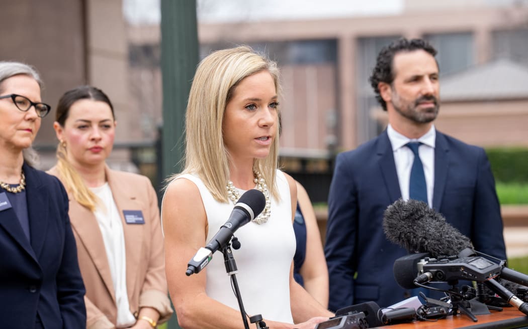 Five Texas women who were denied abortions despite serious complications have sued the state of Texas, asking a judge to clarify exceptions to the new laws. Amanda Zurawski, a plaintiff in the case, speaks on the lawn of the Texas State Capitol in Austin on 7 March, 2023. It is the first such complaint filed by women who have been denied terminations since the US Supreme Court overturned abortion rights in June, according to the Center for Reproductive Rights, which represents them.