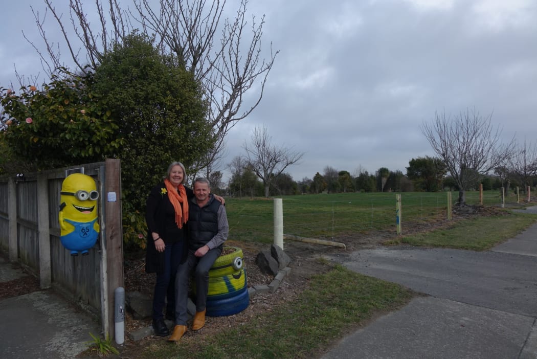 Brent and Shirley Cairns' Kaiapoi home is now surrounded by bare land, after almost all of their neighbours accepted buy out offers from the Government.