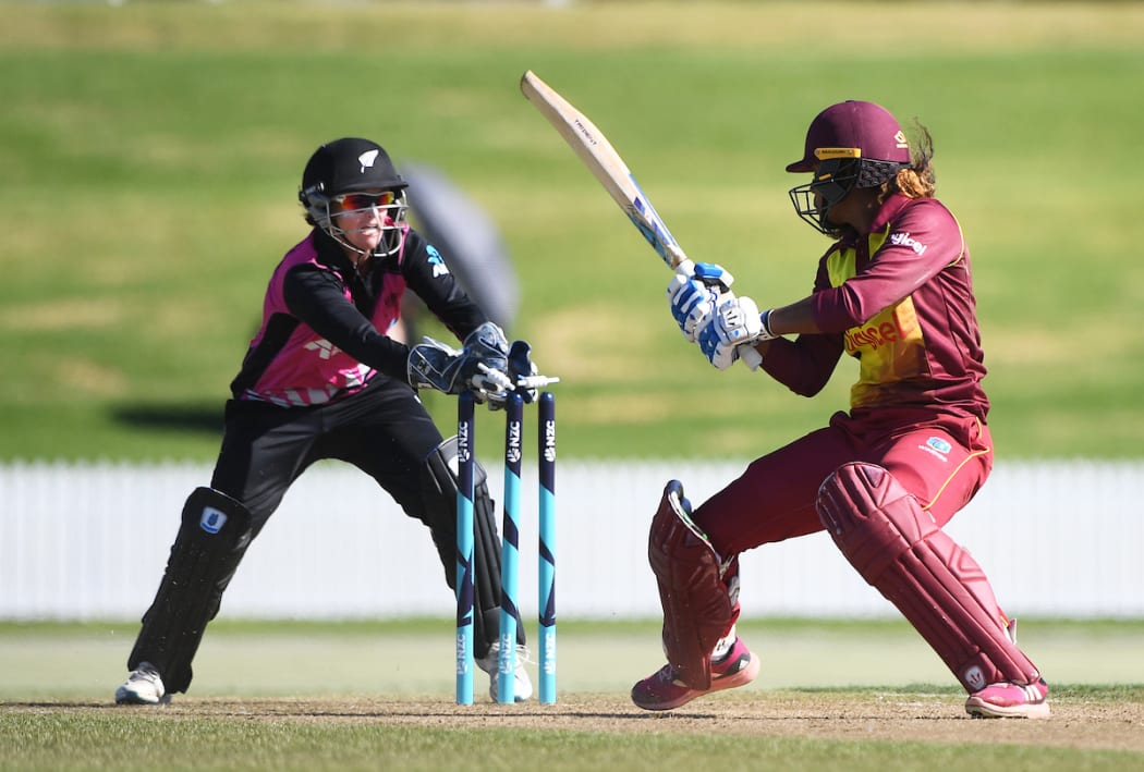 Katey Martin stumps West Indies' Hayley Matthews