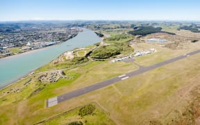 An aerial view of Whanganui airport.