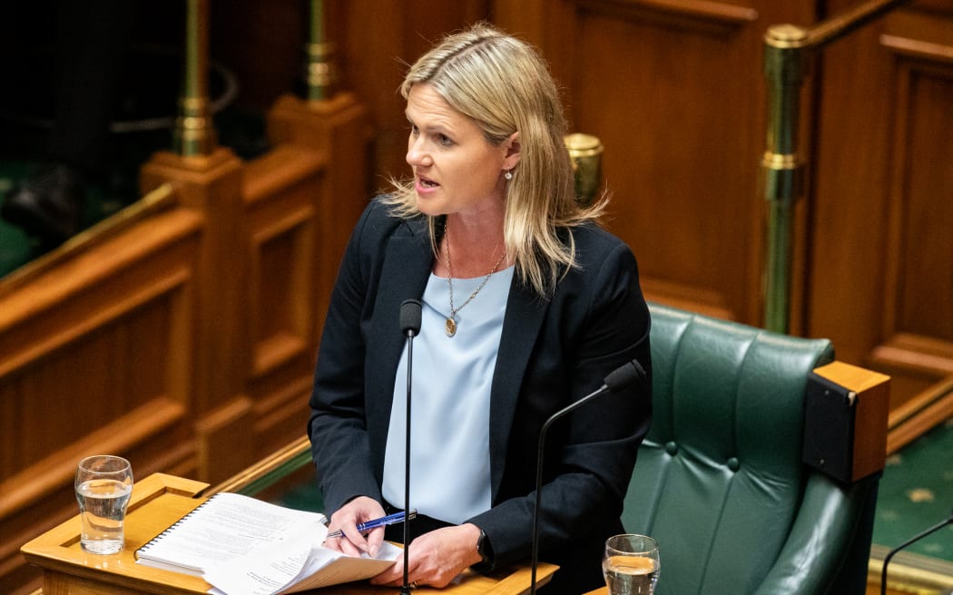 Catherine Wedd and Rachel Brooking in exchange during Question Time