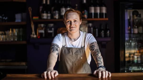 Plabita Florence behind the counter at restaurant Forest.