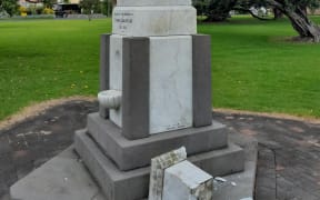 A cenotaph at Victoria Park in Thames, erected to honour soldiers from the Coromandel who served in the Boer War, appears to have been deliberately vandalised.