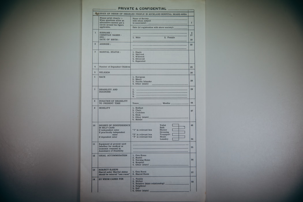 A survey for the needs of disabled people in Auckland Hospital board area.