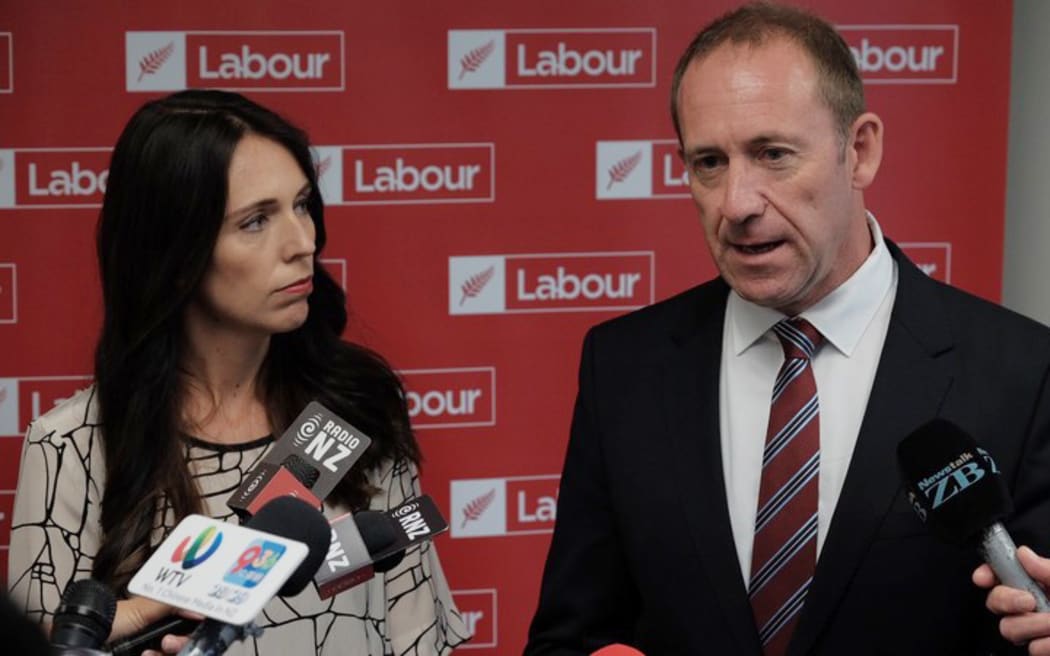 Labour's Jacinda Ardern and Andrew Little.