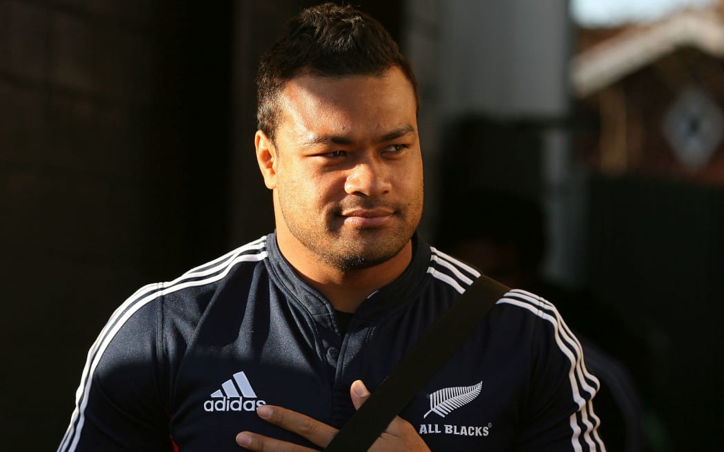 Sione Lauaki at an All Blacks training in Christchurch in 2008.
